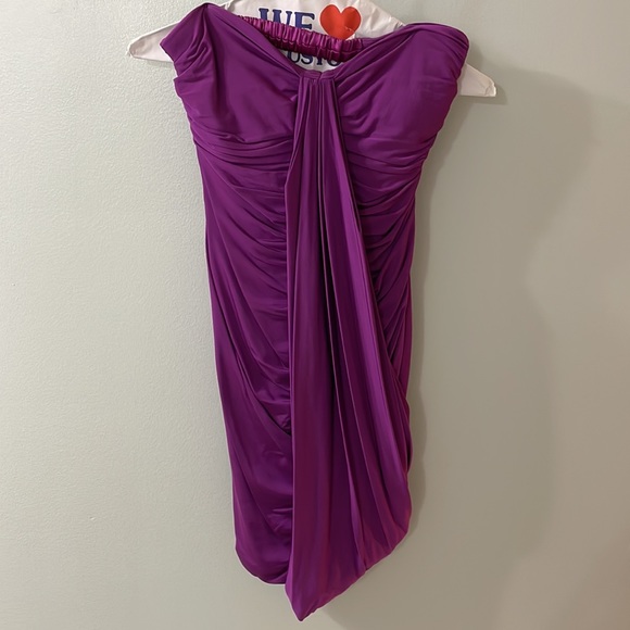 ✨Like New✨Bebe silk mini party dress 💜 - Picture 3 of 3